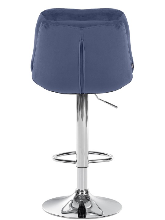 Banco de bar Laurel Velvet Chrome, azul Banco de bar Laurel Velvet Chrome, azul