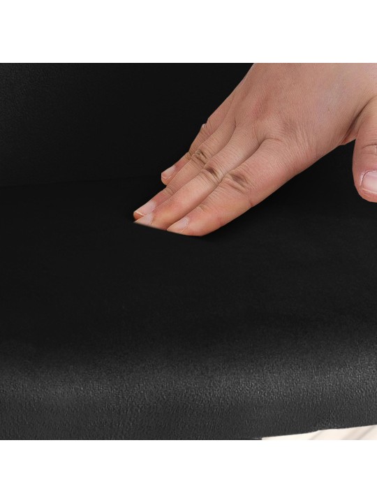 Cadeira de jantar de veludo Jaysie, preto