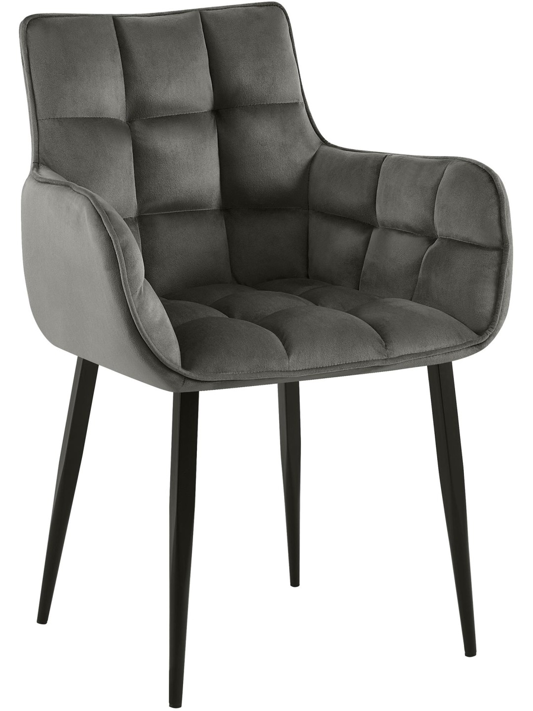 Cadeira Tirana veludo, antracite