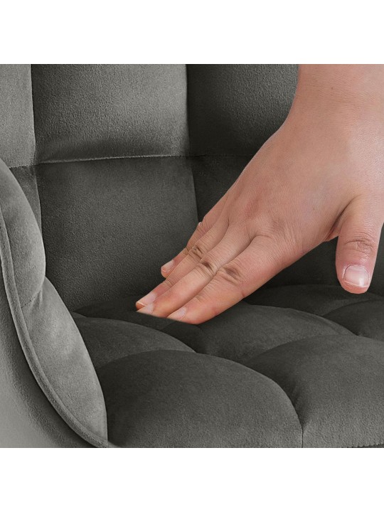 Cadeira Tirana veludo, antracite