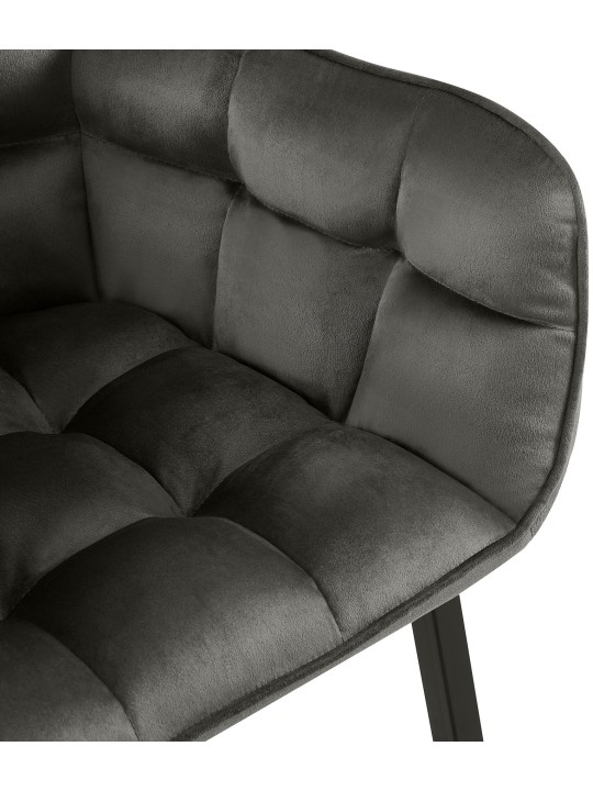 Cadeira Tirana veludo, antracite