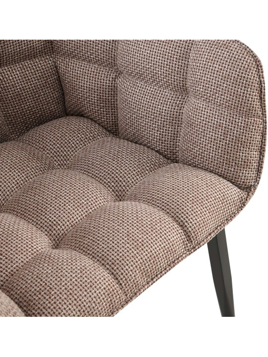Cadeira Tirana tecido, castanho terra