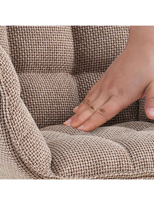 Cadeira Tirana tecido, castanho terra