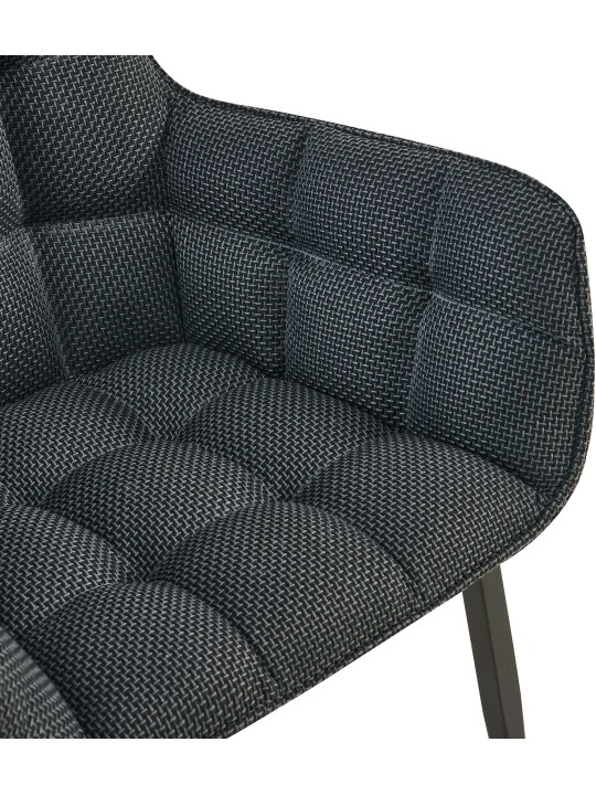 Cadeira Tirana tecido, cinza titânio