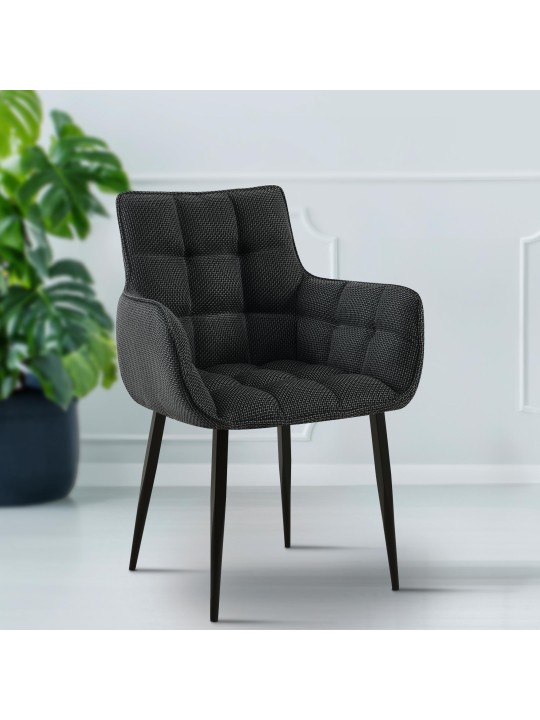 Cadeira Tirana tecido, cinza titânio