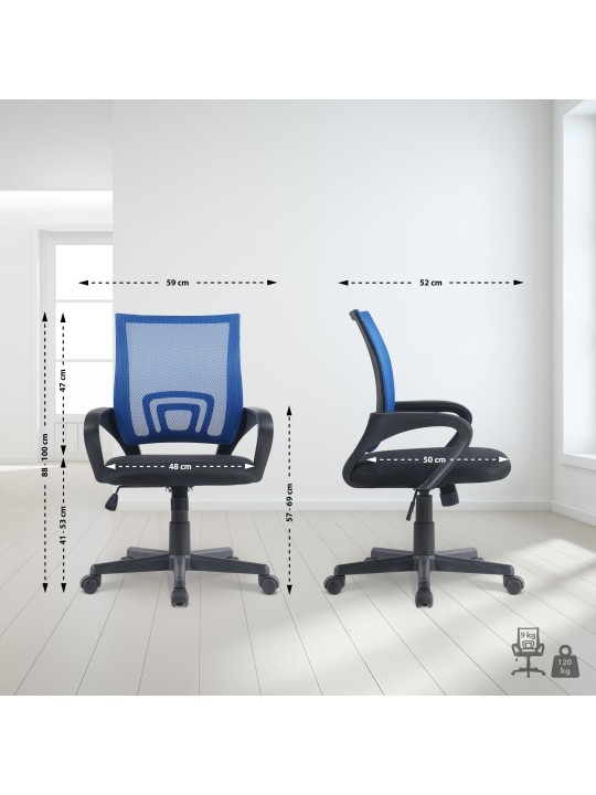 Cadeira de escritório genial, azul Cadeira de escritório genial, azul