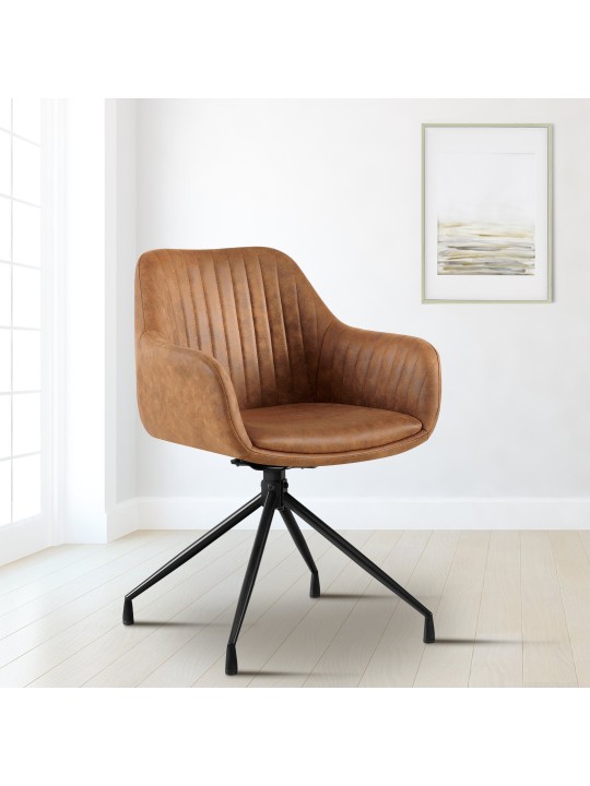 Cadeira de jantar vintage Welby, castanho claro