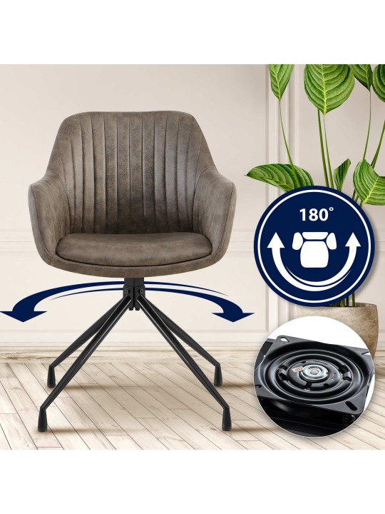 Cadeira de jantar vintage Welby, cinza Cadeira de jantar vintage Welby, cinza