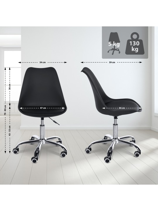 Banqueta de trabalho Laflin, preto Banqueta de trabalho Laflin, preto