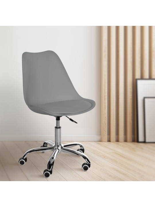 Banqueta de trabalho Laflin, cinza