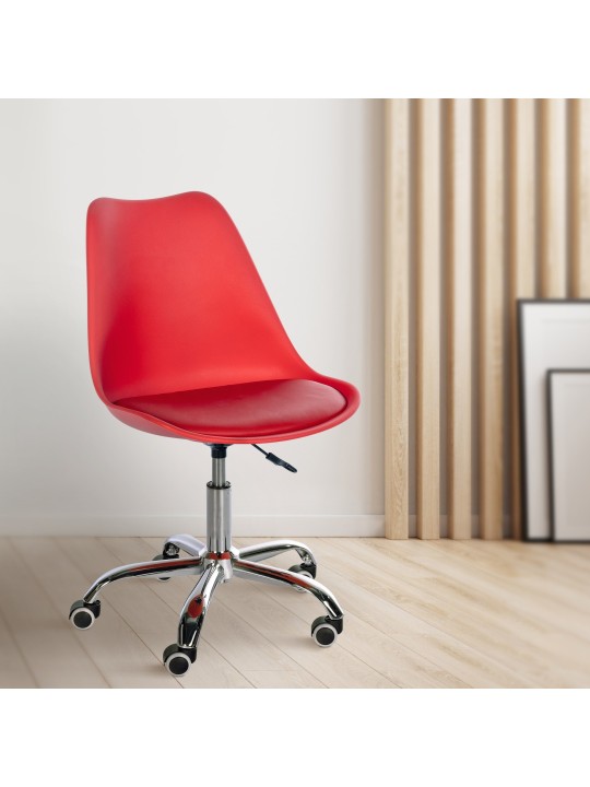 Banqueta de trabalho Laflin, vermelho