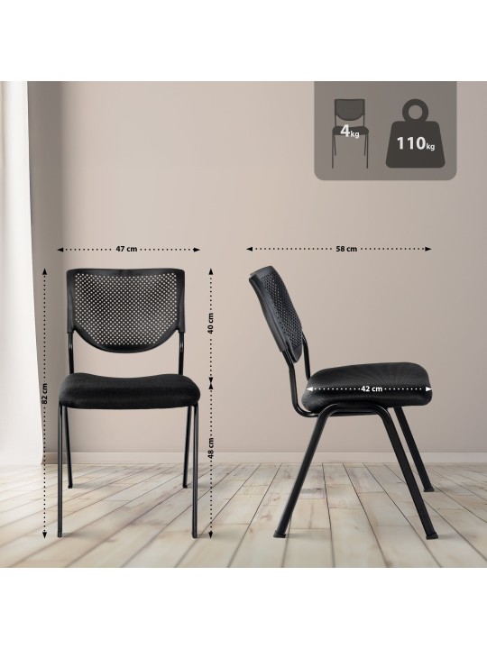 Cadeira Kaber, preto/preto