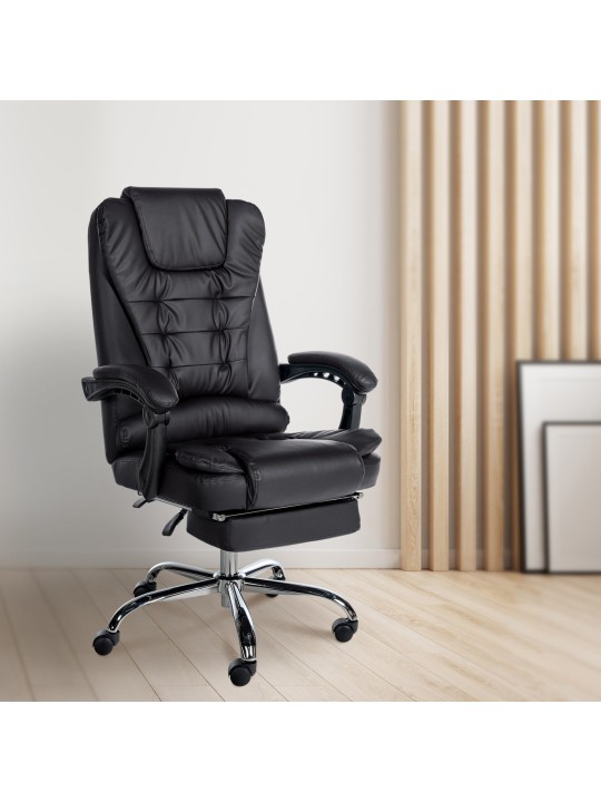 Cadeira de escritório Oxygen couro sintético, preto