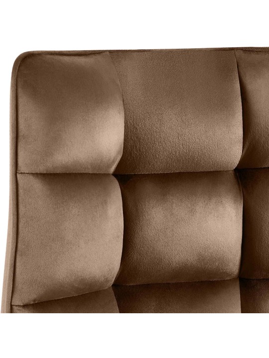 Cadeira de veludo Saranda, castanho