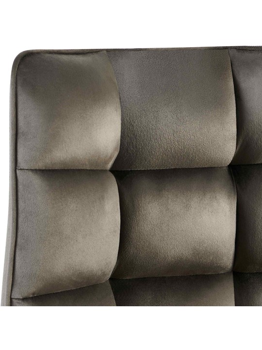 Cadeira de veludo Saranda, antracite