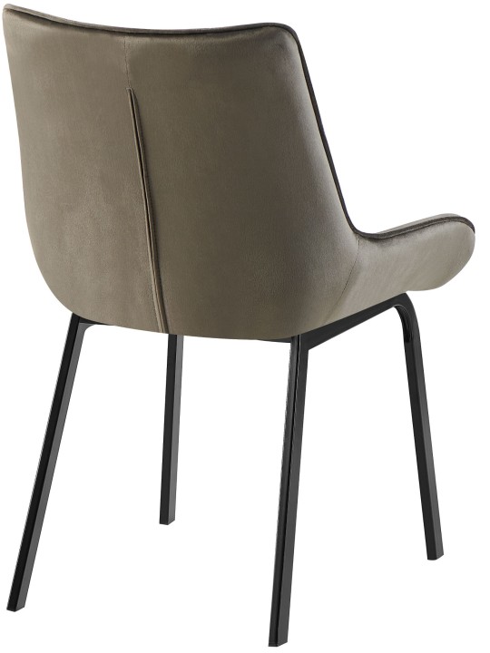 Cadeira de veludo Saranda, antracite