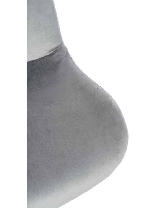 Banqueta alta Solon veludo, cinza