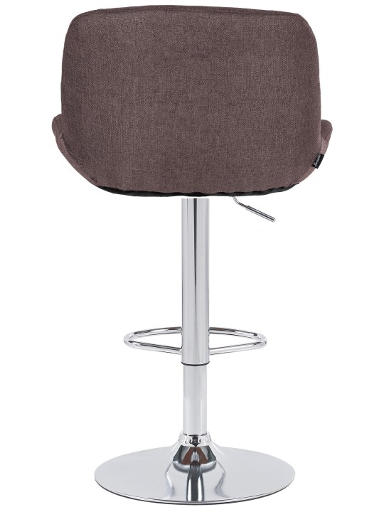 Banqueta alta Solon tecido cromado, castanho escuro Banqueta alta Solon tecido cromado, castanho escuro