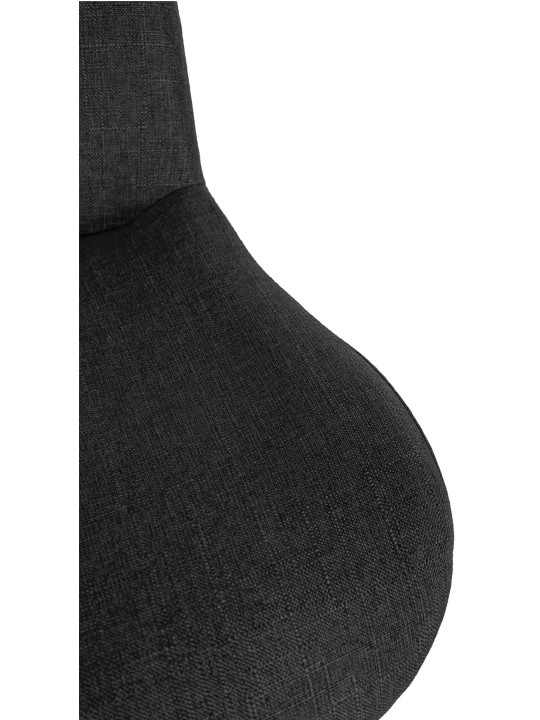 Banqueta alta Solon tecido cromado, preto