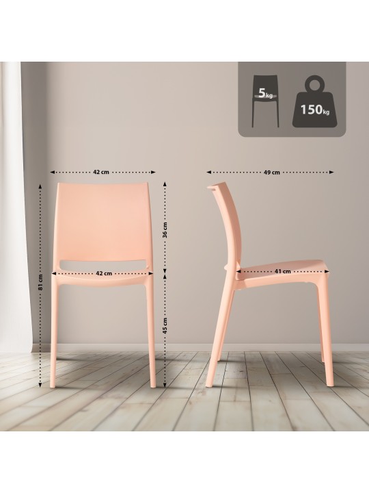 Cadeira meton, pêssego