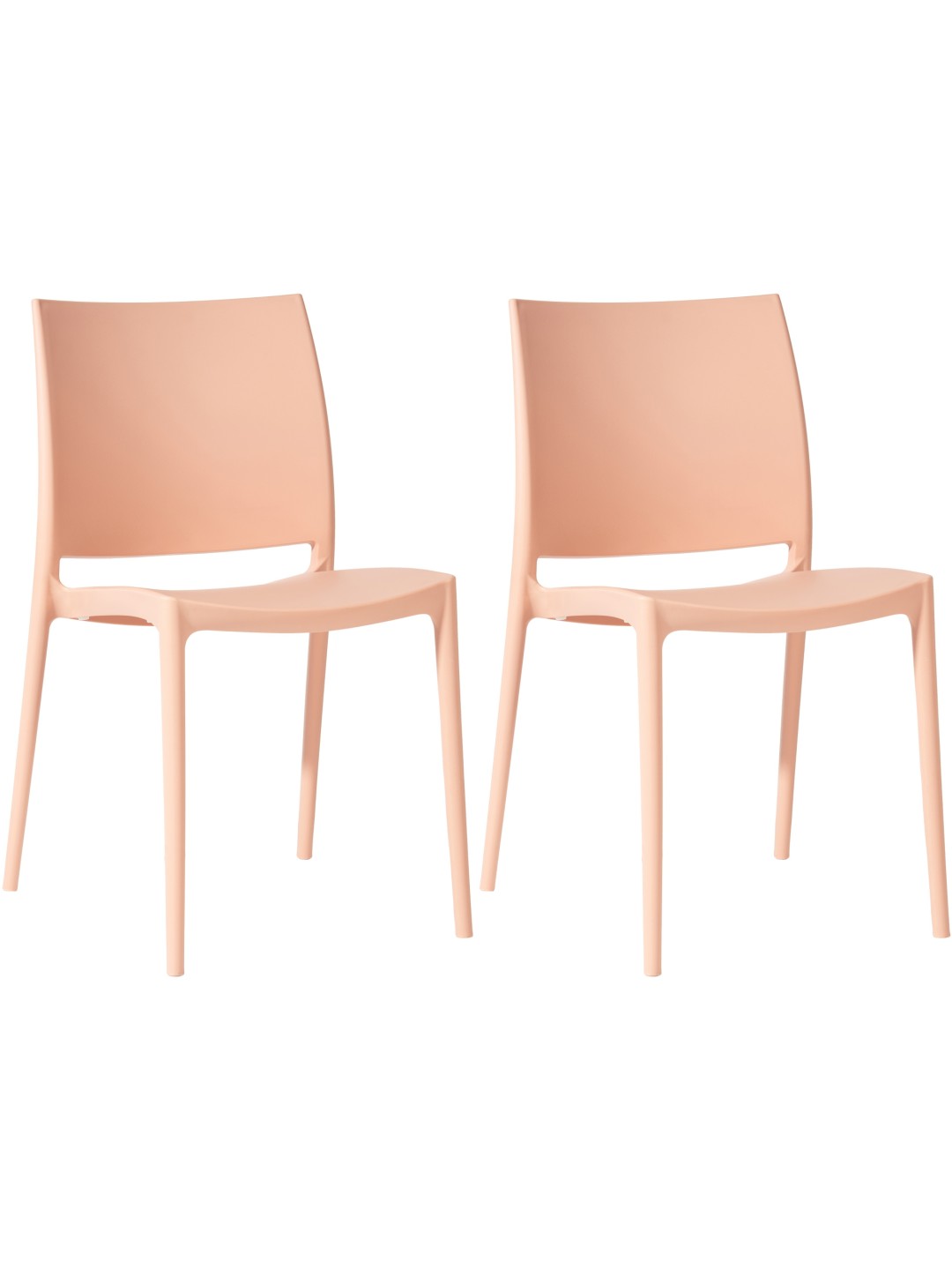 Conjunto de 2 cadeiras Meton, pêssego
