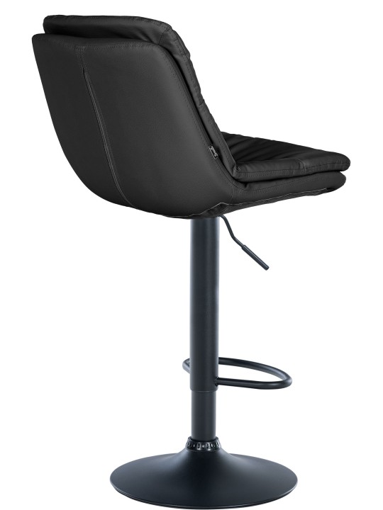 Banqueta alta em pele sintética Laurel, preto