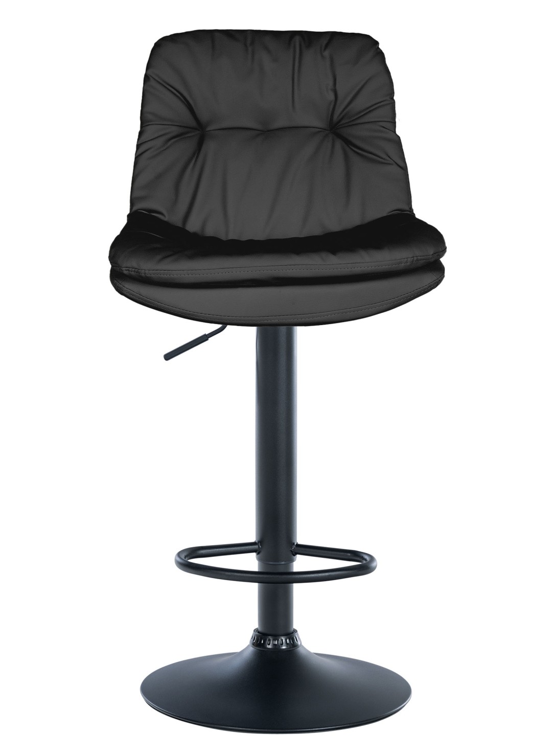 Banqueta alta em pele sintética Laurel, preto