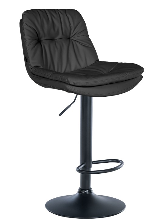 Banqueta alta em pele sintética Laurel, preto