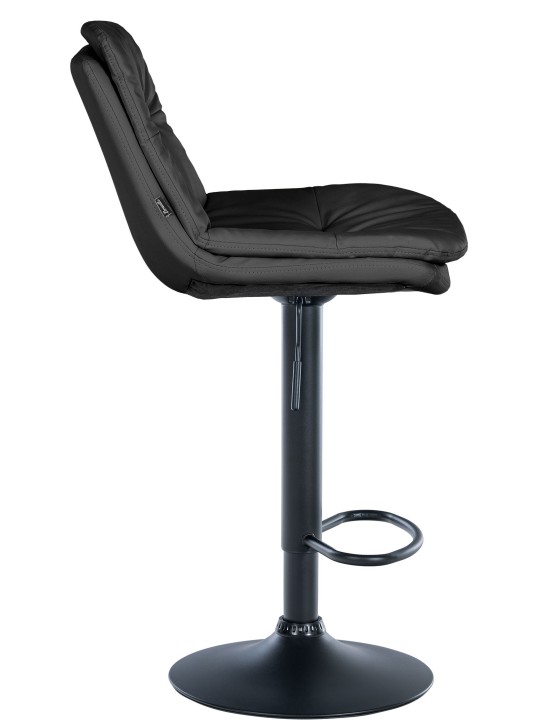 Banqueta alta em pele sintética Laurel, preto