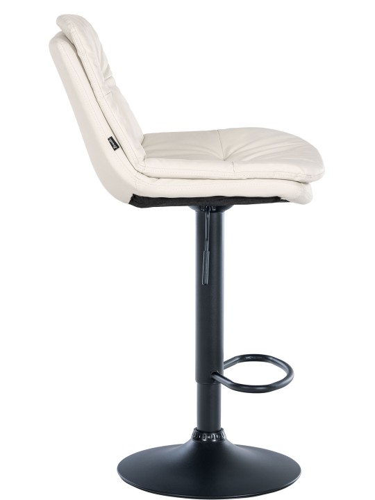 Banqueta alta em pele sintética Laurel, branco