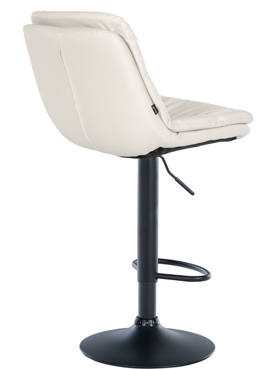 Banqueta alta em pele sintética Laurel, branco