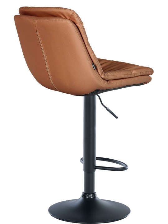 Banqueta alta em pele sintética Laurel, castanho claro