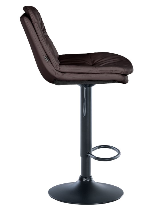 Banqueta alta em pele sintética Laurel, castanho