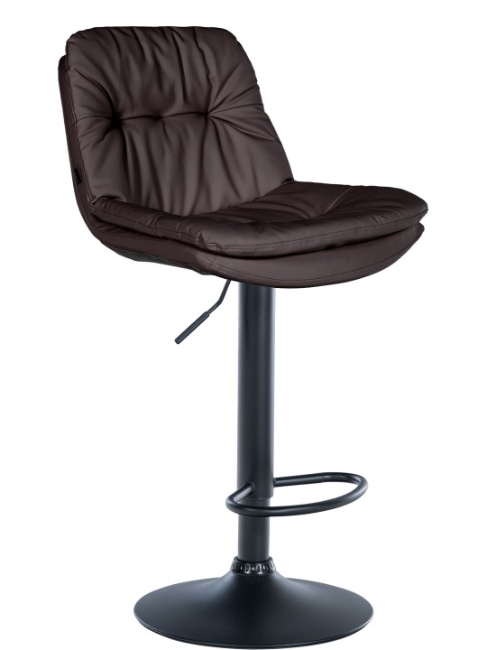 Banqueta alta em pele sintética Laurel, castanho