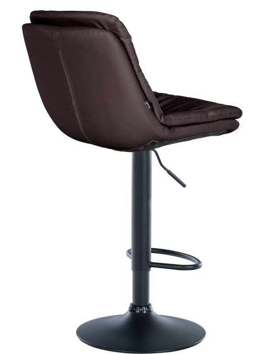 Banqueta alta em pele sintética Laurel, castanho