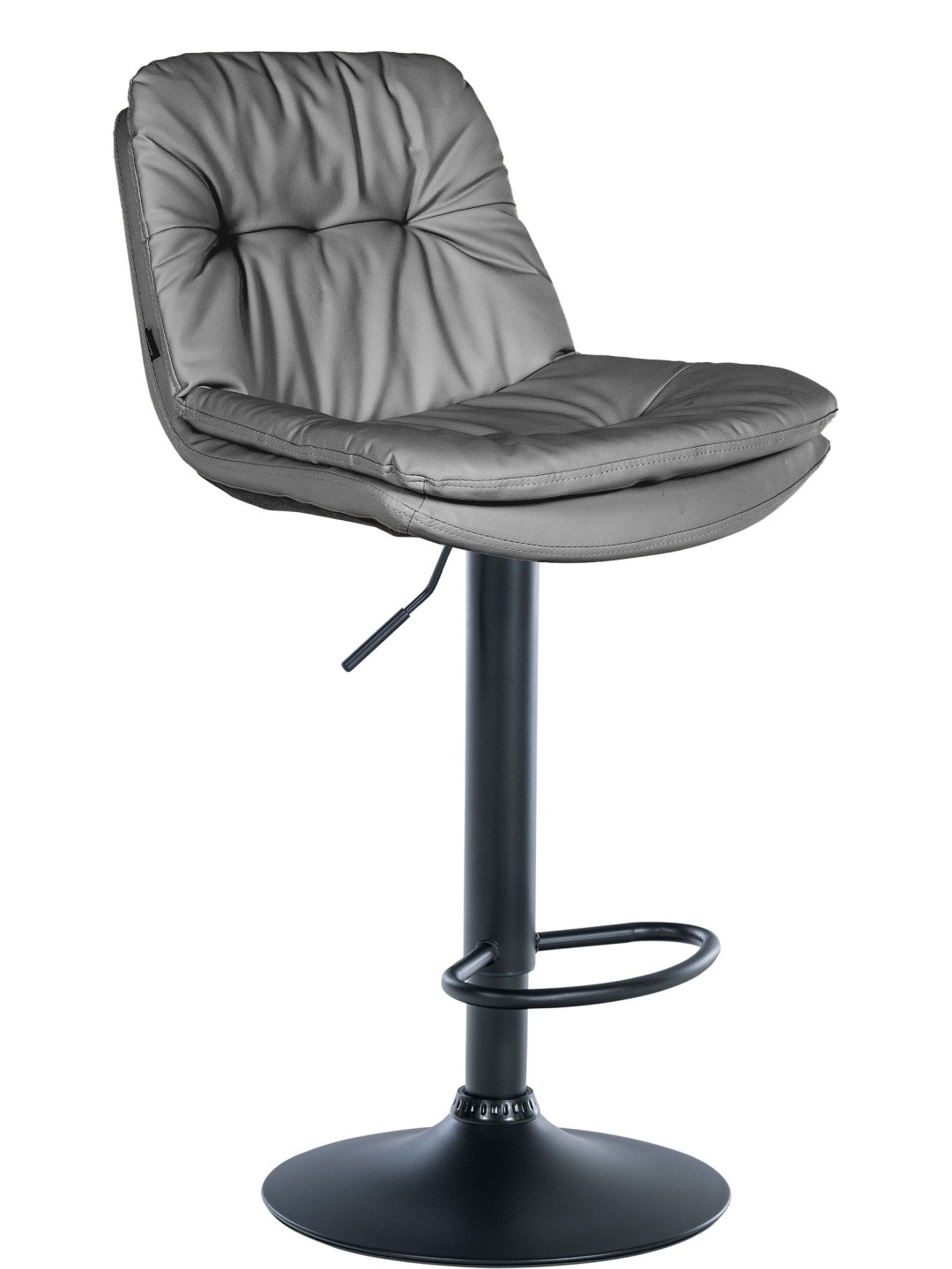 Banqueta alta em pele sintética Laurel, cinza
