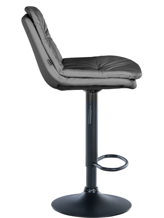 Banqueta alta em pele sintética Laurel, cinza