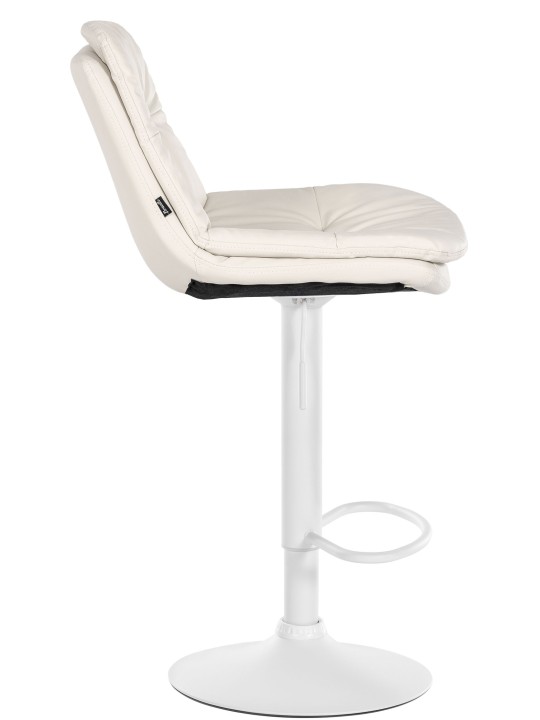 Banqueta alta em pele sintética Laurel, branco