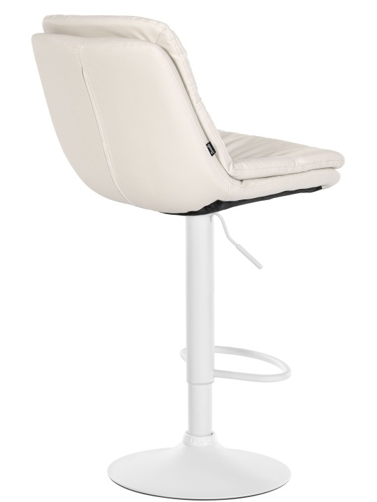 Banqueta alta em pele sintética Laurel, branco