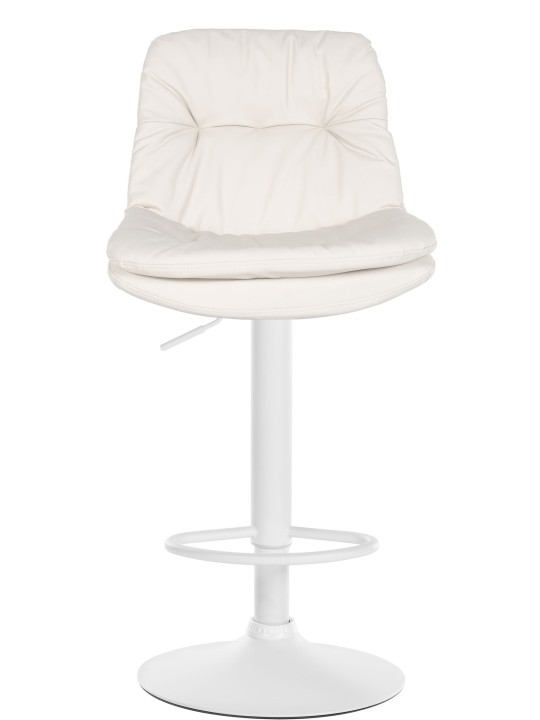 Banqueta alta em pele sintética Laurel, branco