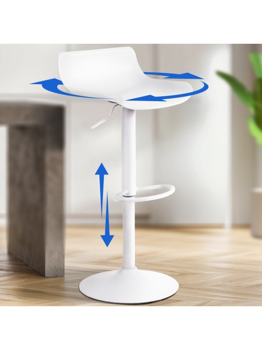 Conjunto de 4 bancos altos Aveiro, branco Conjunto de 4 bancos altos Aveiro, branco