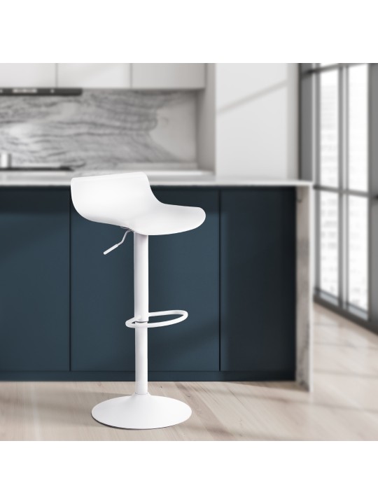 Conjunto de 4 bancos altos Aveiro, branco Conjunto de 4 bancos altos Aveiro, branco