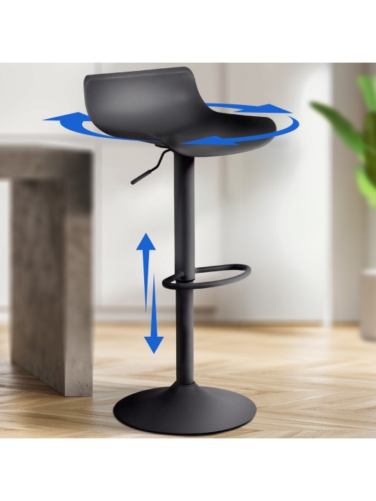 Conjunto de 4 bancos altos Aveiro, preto