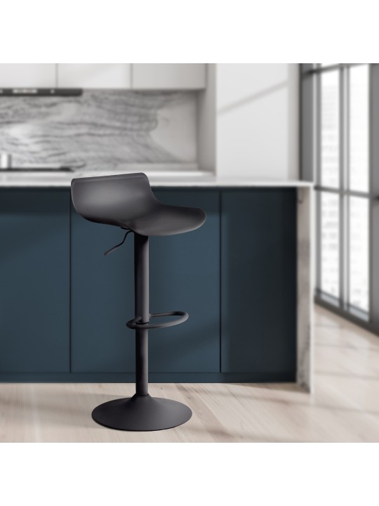 Conjunto de 4 bancos altos Aveiro, preto