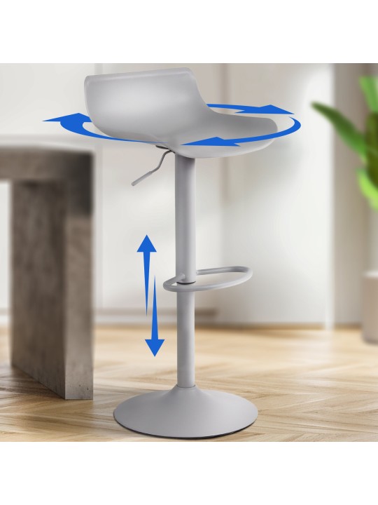 Conjunto de 4 bancos altos Aveiro, cinza