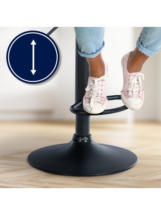 Banqueta alta tecido louro, castanho