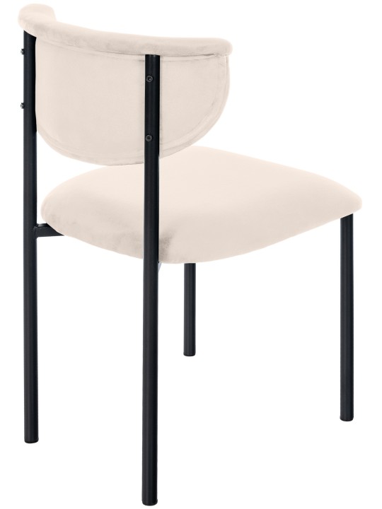 Cadeira para visitantes Gambell veludo, creme