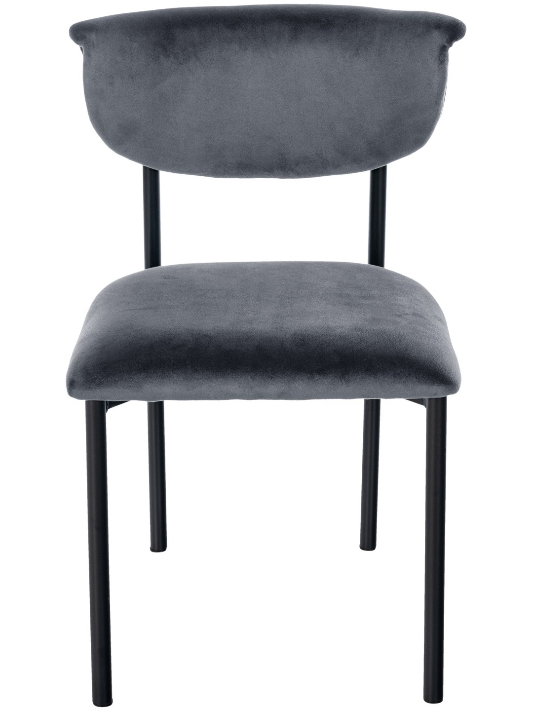 Cadeira para visitantes Gambell veludo, cinza escuro