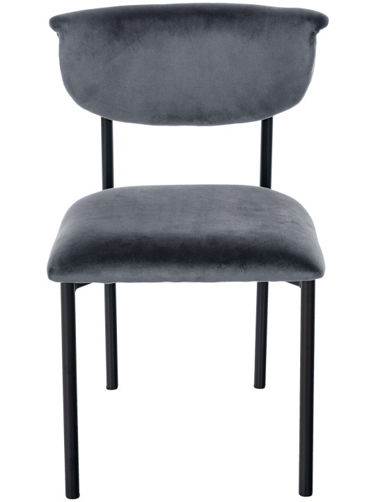 Cadeira para visitantes Gambell veludo, cinza escuro