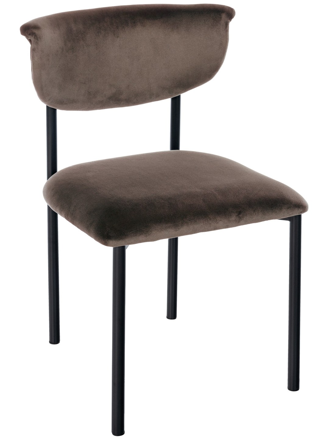 Cadeira para visitantes Gambell veludo, castanho